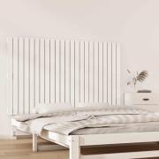 vidaXL Väggmonterad huvudgavel vit 147x3x90 cm massiv furu