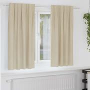 vidaXL Mörkläggningsgardiner 2 pcs Kräm 140 x 175 cm Sammet
