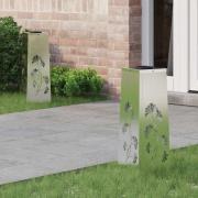 vidaXL Solar LED Stig Ljus 2 pcs Rostig Väderbeständig stål