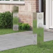 vidaXL Solar LED Stig Ljus 2 pcs Rostfritt stål Rostfritt stål