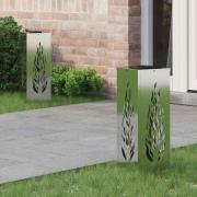 vidaXL Solar LED Stig Ljus 2 pcs Galvaniserad Galvaniserad