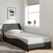 vidaXL Bed Frame "Dover" Dark Grey 90x190 cm Fabric