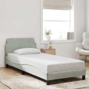vidaXL Bed Frame "Dover" Light Grey 80x200 cm Velvet