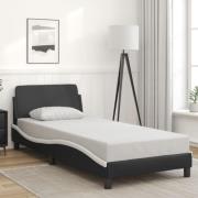 vidaXL Bed Frame "Dover" Black&White 80x200 cm Faux Leather