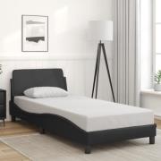 vidaXL Bed Frame "Dover" Black 90x200 cm Faux Leather