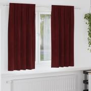 vidaXL Mörkläggningsgardiner 2 pcs Vinröd 140 x 175 cm Sammet