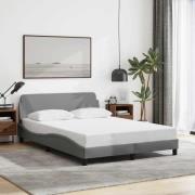 vidaXL Bed Frame "Dover" Light Grey 140x200 cm Fabric