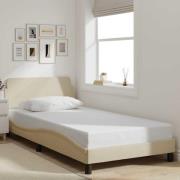 vidaXL Bed Frame "Dover" Cream 100x200 cm Fabric