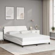vidaXL Bed Frame "Dover" White 120x200 cm Faux Leather