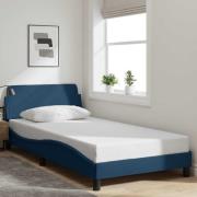 vidaXL Bed Frame with Headboard "Dover" Blue 100x200 cm Fabric