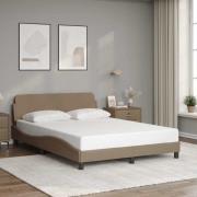 vidaXL Bed Frame "Dover" Cappuccino 140x200 cm Faux Leather