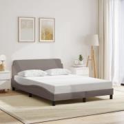 vidaXL Bed Frame "Dover" Taupe 140x200 cm Fabric
