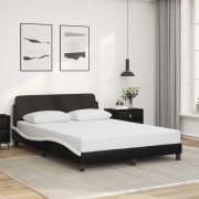 vidaXL Bed Frame "Dover" Black&White 120x200 cm Faux Leather