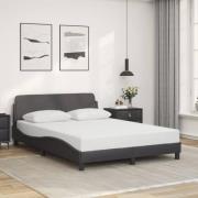 vidaXL Bed Frame "Dover" Grey 140x190 cm Faux Leather