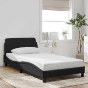 vidaXL Bed Frame "Dover" Black 100x200 cm Velvet