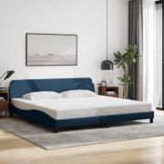 vidaXL Bed Frame "Dover" Blue 200x200 cm Fabric