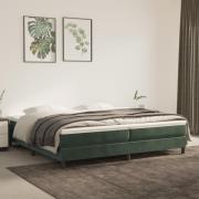 vidaXL Boxspring-sängram mörkgrön 200x200 cm sammet