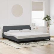 vidaXL Bed Frame "Dover" Dark Grey 200x200 cm Velvet