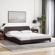 vidaXL Bed Frame "Dover" Dark Brown 160x200 cm Fabric
