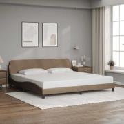 vidaXL Bed Frame "Dover" Cappuccino 200x200 cm Faux Leather