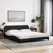 vidaXL Bed Frame "Dover" Black 180x200 cm Fabric