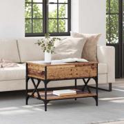 vidaXL Kaffeebord Gammalt trä 70x50x50cm Konstruerat trä