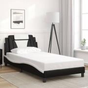 vidaXL Bed Frame "Viana" without Mattress Black and White 100x200 cm F...