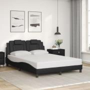 vidaXL Bed Frame "Viana" without Mattress Black 120x200 cm Faux Leathe...