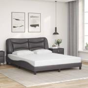 vidaXL Bed Frame without Mattress "Hvar" Grey 160x200 cm Faux Leather