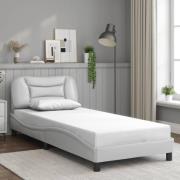 vidaXL Bed Frame without Mattress "Hvar" White 80x200 cm Faux Leather