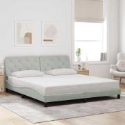 vidaXL Bed Frame without Mattress Light Grey 180x200 cm Velvet