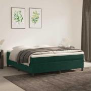 vidaXL Boxspring-sängram mörkgrön 180x200 cm sammet