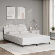 vidaXL Bed Frame "Viana" without Mattress White 120x200 cm Faux Leathe...
