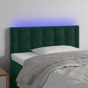 vidaXL Sänggavel LED mörkgrön 100x5x78/88 cm sammet