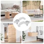 vidaXL LED Strip Clips 2 pcs Transparent 23,8 x 7,3 x 4,3 mm