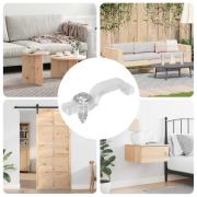 vidaXL LED Strip Clips 2 pcs Transparent 2 x 1 x 0.5 cm Plast och Järn