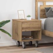 vidaXL Sängbord 2 pcs Artisan Ek 40,5 x 40 x 48 cm Konstruerat trä