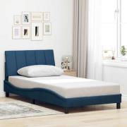 vidaXL Bed Frame without Mattress "Hanko" Blue 100x200 cm Fabric