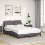 vidaXL Bed Frame without Mattress "Zadar" Grey 140x190 cm Faux Leather