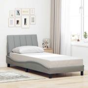 vidaXL Bed Frame without Mattress "Hanko" Light Grey 90x200 cm Fabric
