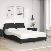 vidaXL Bed Frame without Mattress "Zadar" Black 120x200 cm Faux Leathe...