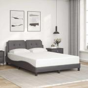 vidaXL Bed Frame without Mattress "Zadar" Grey 120x200 cm Faux Leather