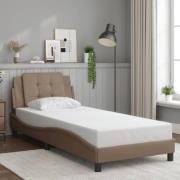 vidaXL Bed Frame without Mattress "Zadar" Cappuccino 100x200 cm Faux L...