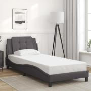 vidaXL Bed Frame without Mattress "Zadar" Grey 90x190 cm Faux Leather