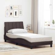 vidaXL Bed Frame without Mattress "Hanko" Dark Brown 80x200 cm Fabric