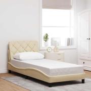 vidaXL Bed Frame without Mattress Cream 80x200 cm Fabric