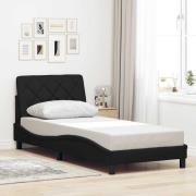 vidaXL Bed Frame without Mattress Black 90x190 cm Fabric