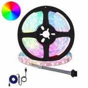 vidaXL LED Band 24 pcs Svart och Transparent 210 x 0,8 x 0,3 cm