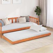 vidaXL Sängram Vaxbrun 80 x 200 cm Massiv furu