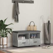 vidaXL Hallbänk BetongGrå 80 x 38 x 46 cm Konstruerat Trä och Tyg